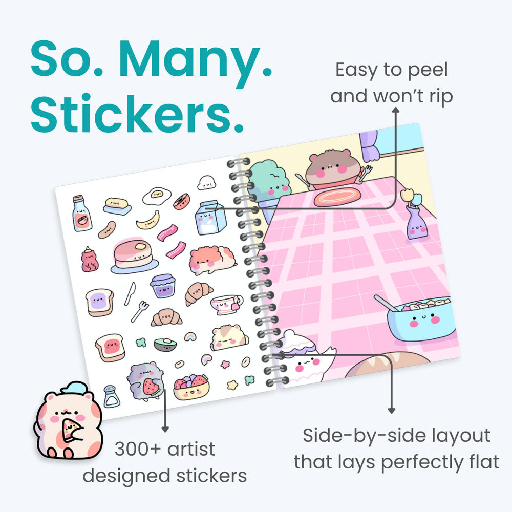 The Life of Cute Hamsters Sticker Book