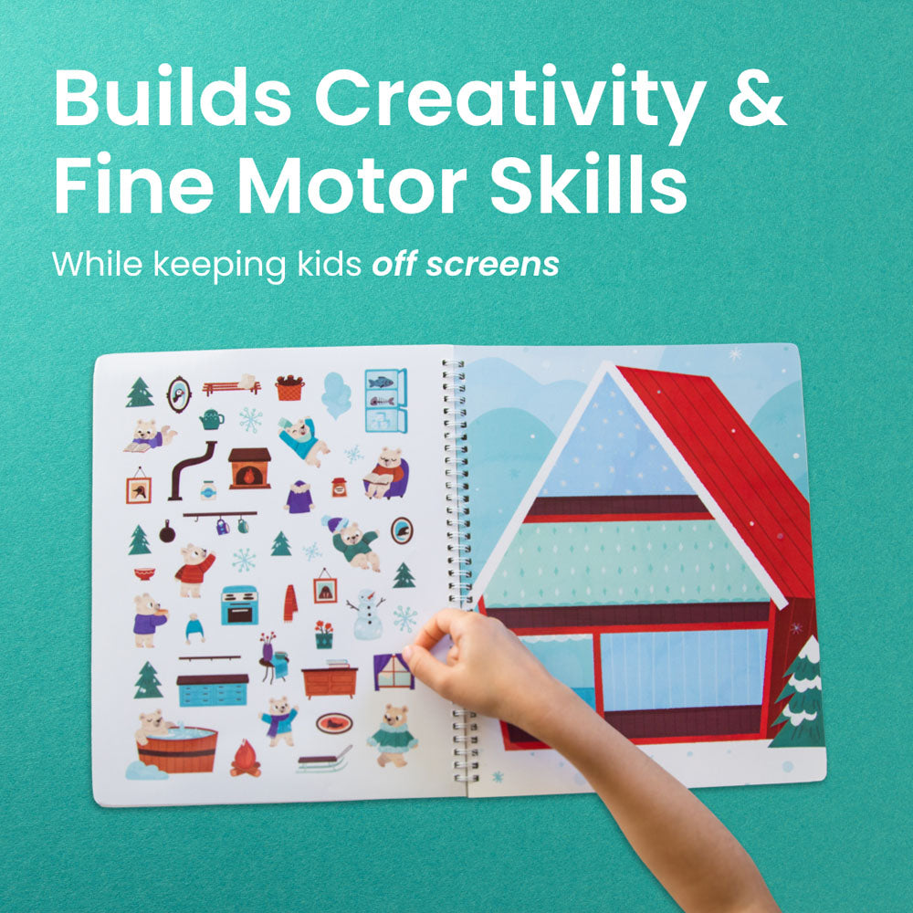 Cozy Homes of Furry Friends Sticker Book