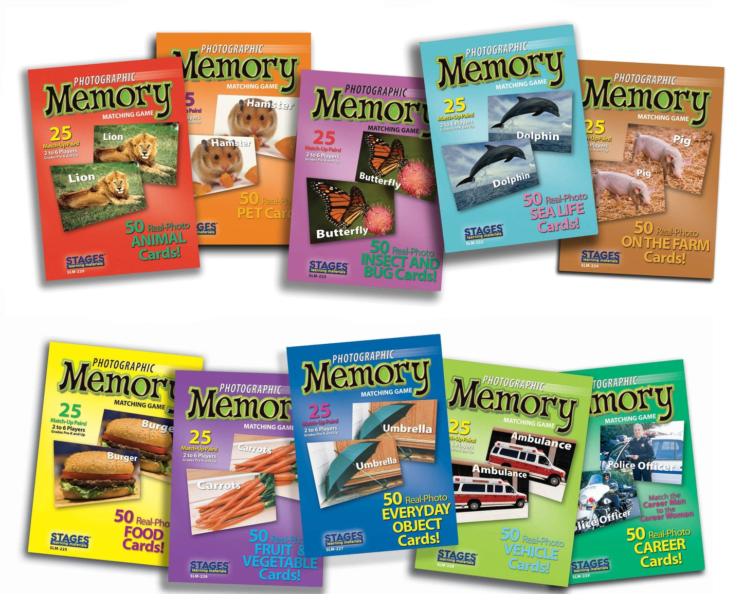 Set of 10 Memory Games