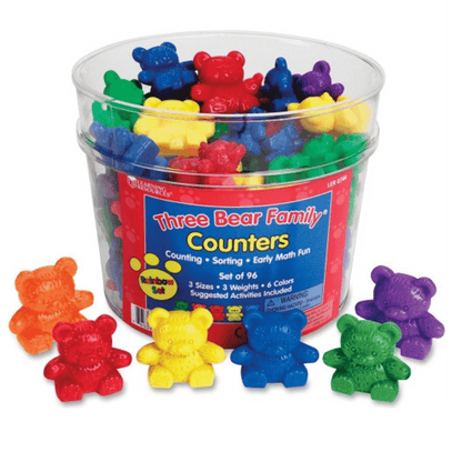 Three Bear Family: Bear Sorting and Counting Set, Set of 96