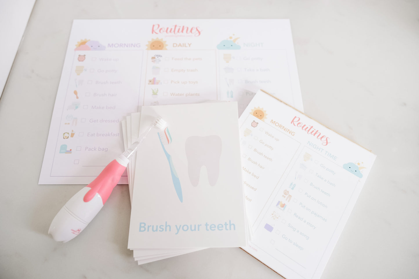 Night Time Routine Flashcards