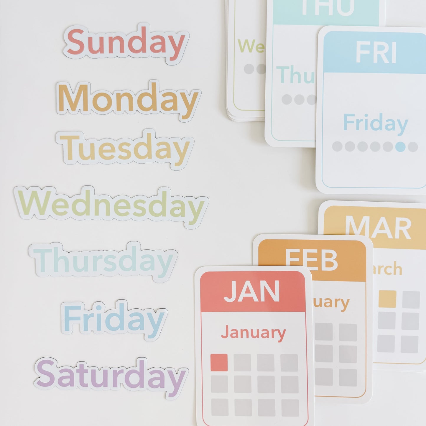 Days, Months, Seasons Flashcards and Magnets
