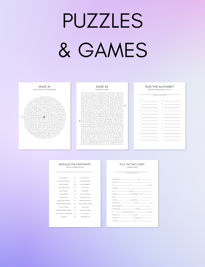 August Activity Book Bundle (Digital + Printable)