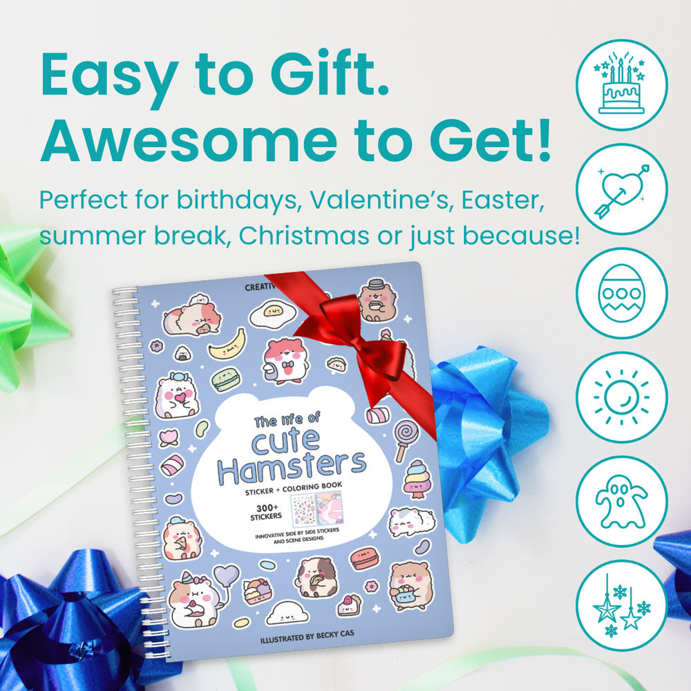 The Life of Cute Hamsters Sticker Book