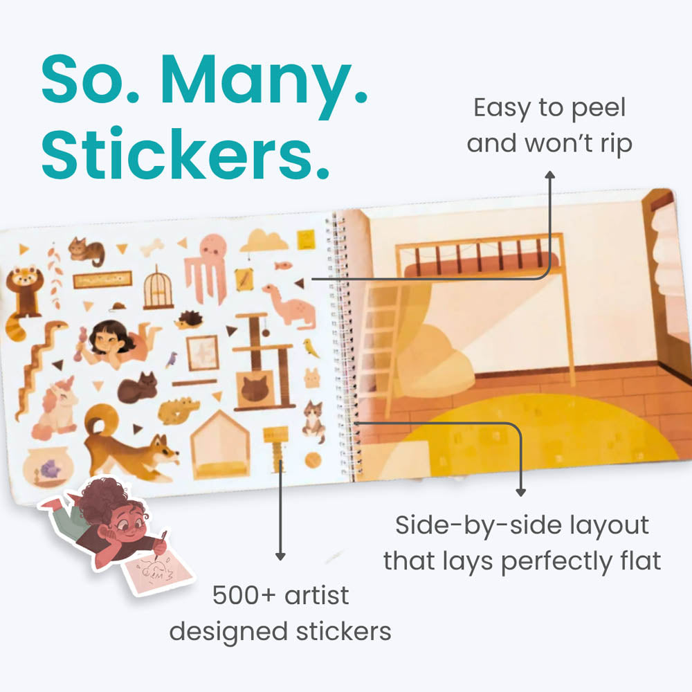 Different Rooms Sticker Book