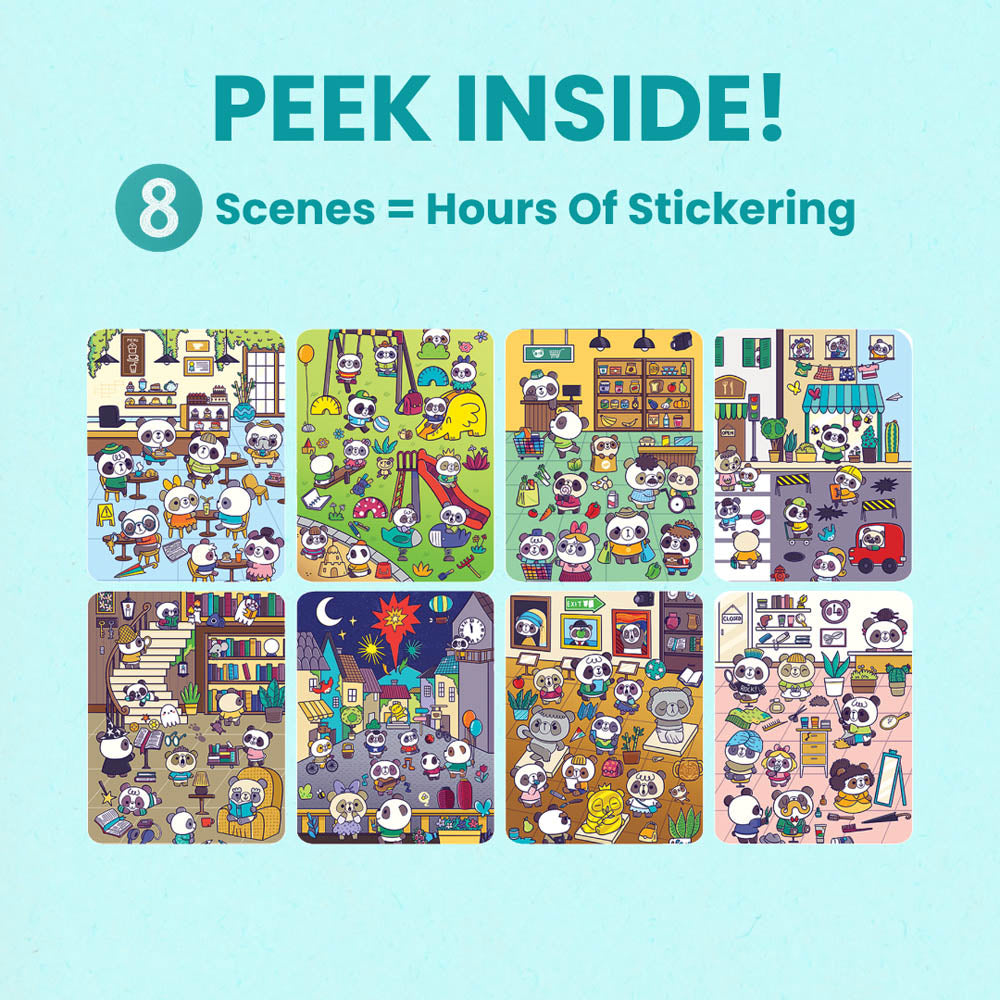 Panda Town Sticker Book