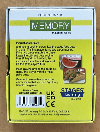 Foods Memory Game