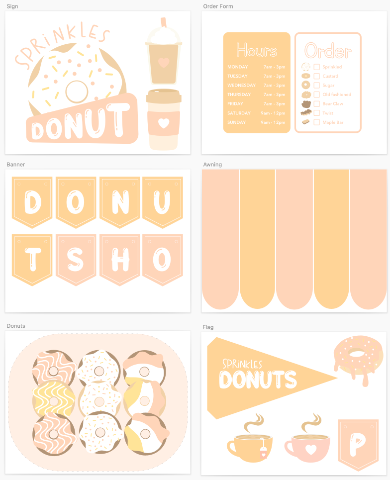 Donut Shop Printable Dramatic Play