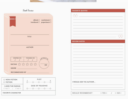 Tween and Teen Book Journal