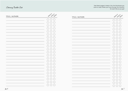 Tween and Teen Book Journal