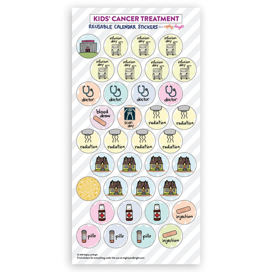 Pediatric Cancer Weekly | Reusable Stickers